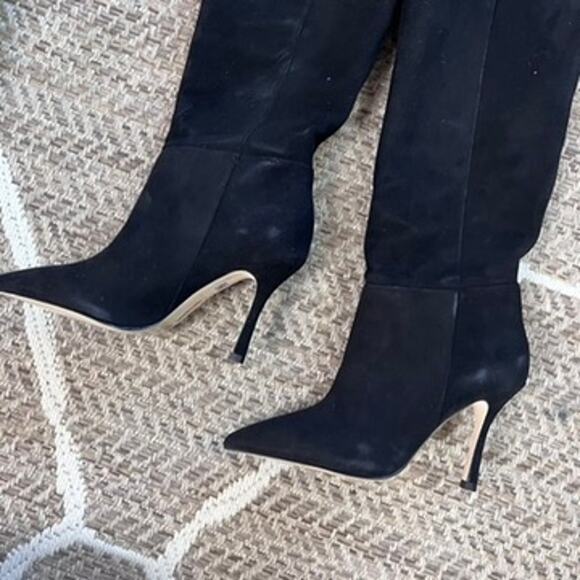 Larroude Kate Boot In Black Suede Sz 6.5 - Picture 9 of 10